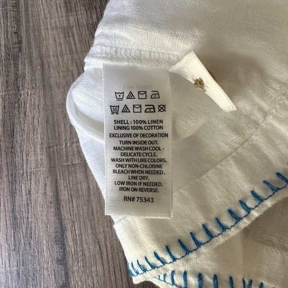 Lucky Brand Boho Linen Blend Dress Large - Picture 15 of 16